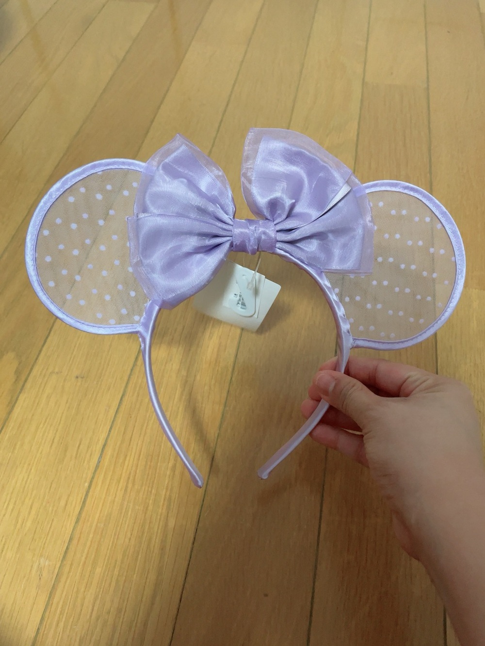 Disney Lilac Polka Dot Mouse Ear Headband with Bow - Kids Costume